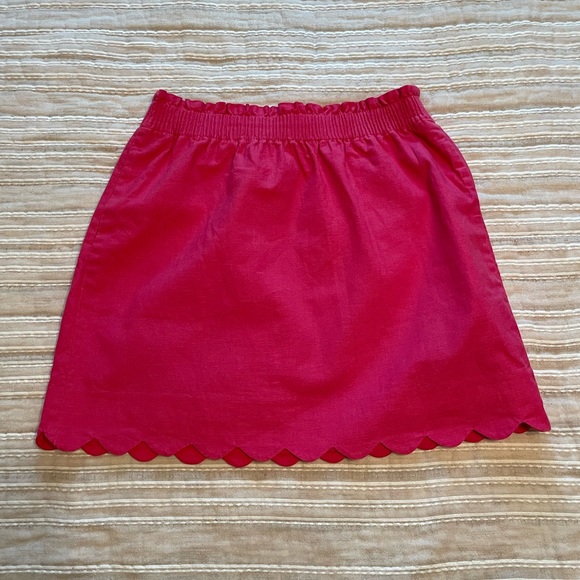 J. Crew Factory Dresses & Skirts - J Crew Factory Scalloped Sidewalk Skirt in Wild Fuchsia Pink Size 6